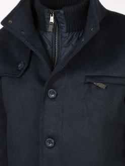 Herren Wollmantel im 2in1 Look