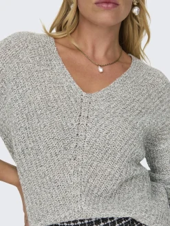 Jacquline JDYNEW MEGAN L/S PULLOV Strickpullover mit V-Ausschnitt