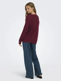 Jacquline JDYNEW MEGAN L/S PULLOV Strickpullover mit V-Ausschnitt