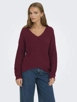 Jacquline JDYNEW MEGAN L/S PULLOV Strickpullover mit V-Ausschnitt