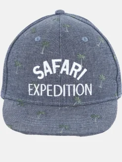 Jungen Cap mit Alloverprint und Stickerei