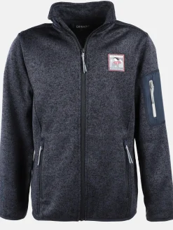 Jungen Fleecejacke in melierter Optik