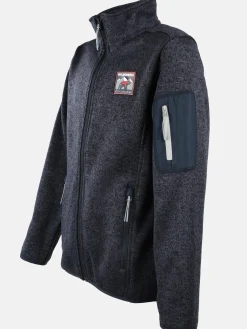 Jungen Fleecejacke in melierter Optik