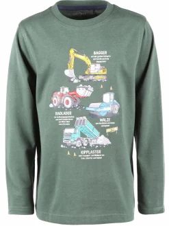 Jungen Langarmshirt mit Baustellen-Print