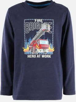 Jungen Langarmshirt mit Feuerwehrprint