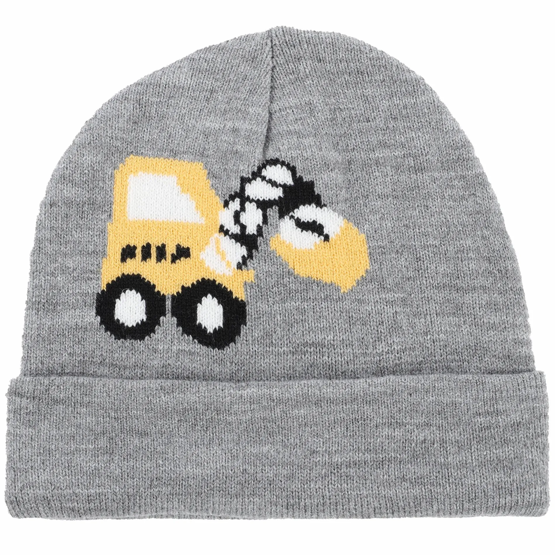 Jungen Mütze mit Baggerstickerei