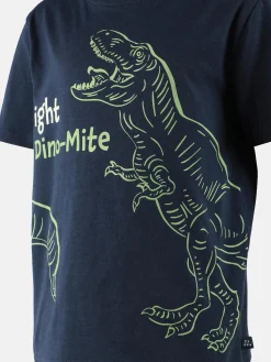 Jungen Shirt mit Dino-Leuchtmotiv