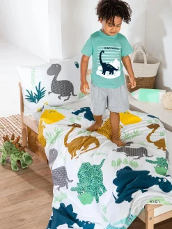 Jungen Shorty Schlafanzug mit Print