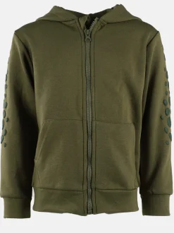 Jungen Sweatjacke mit Dinomotiv und Kapuze