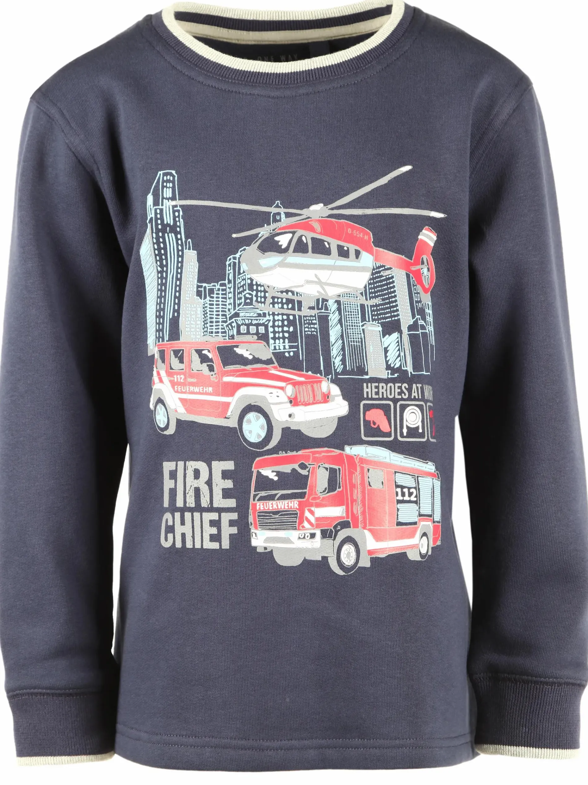 Jungen Sweatshirt mit Feuerwehrprint