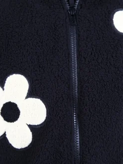 Mädchen YA44SMINA T Teddyjacke mit Blumenapplikation