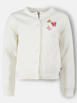 Mädchen Cardigan mit kleinen Schmetterlingsapplikationen