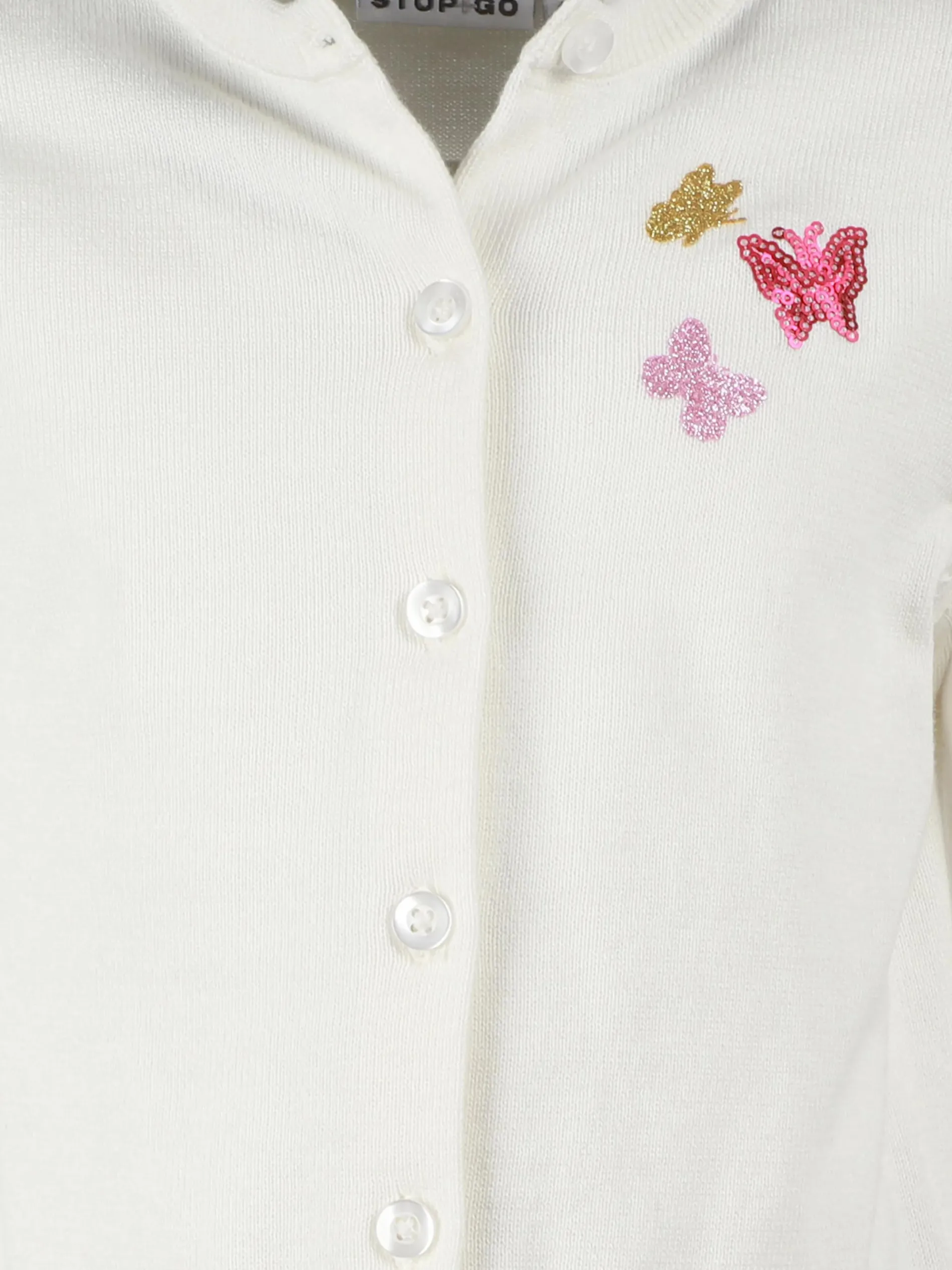 Mädchen Cardigan mit kleinen Schmetterlingsapplikationen