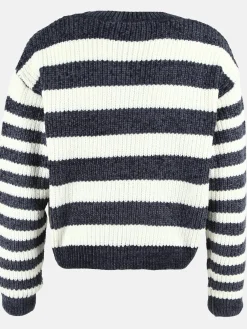 Mädchen Chenille Pullover mit Streifen