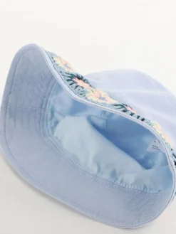 Mädchen Fischerhut mit Blumenborte