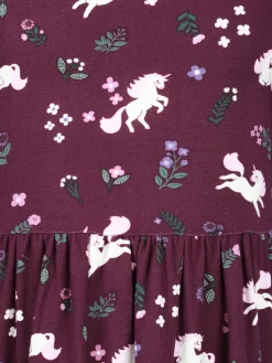 Mädchen Kleid mit Einhornprint