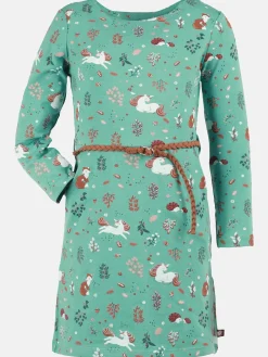 Mädchen Kleid mit Flechtgürtel