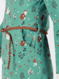 Mädchen Kleid mit Flechtgürtel