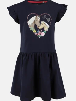 Mädchen Kleid mit Pferdemotiv