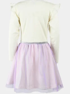 Mädchen Kleid mit Tüllüberrock