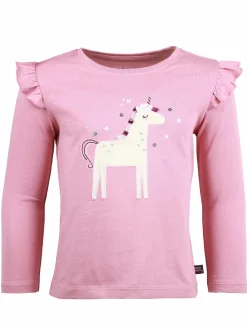 Mädchen Langarmshirt mit Einhornmotiv