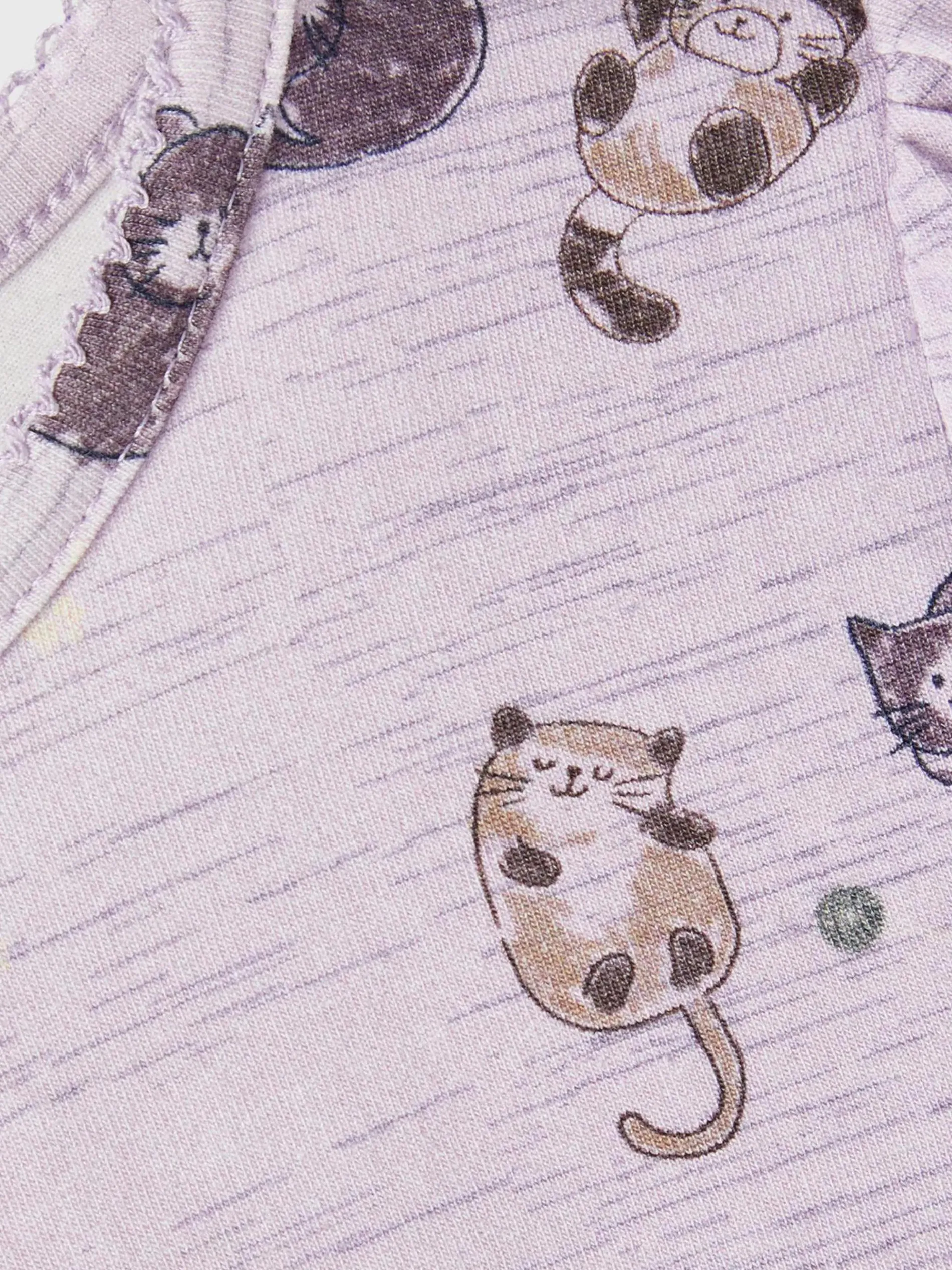 Mädchen Langarmshirt mit Katzenprint