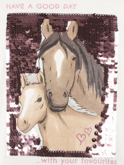 Mädchen Langarmshirt mit Wendepailletten-Motiv