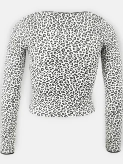 Mädchen Longsleeve im Leoprint