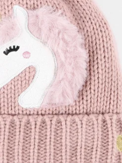 Mädchen Mütze mit Einhorn-Motiv