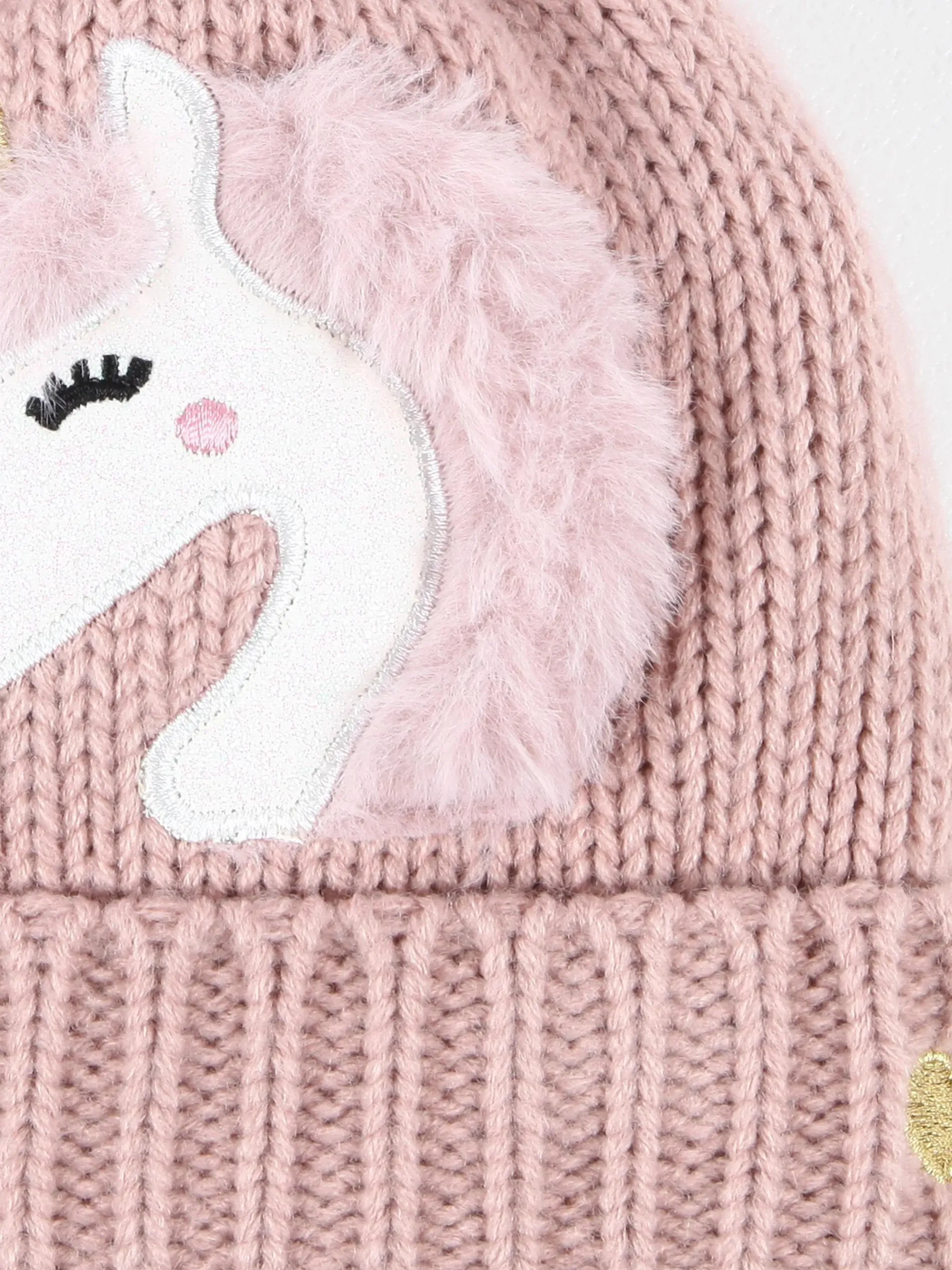 Mädchen Mütze mit Einhorn-Motiv