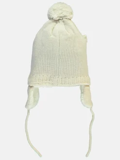 Mädchen Mütze mit Schleife und Bommel