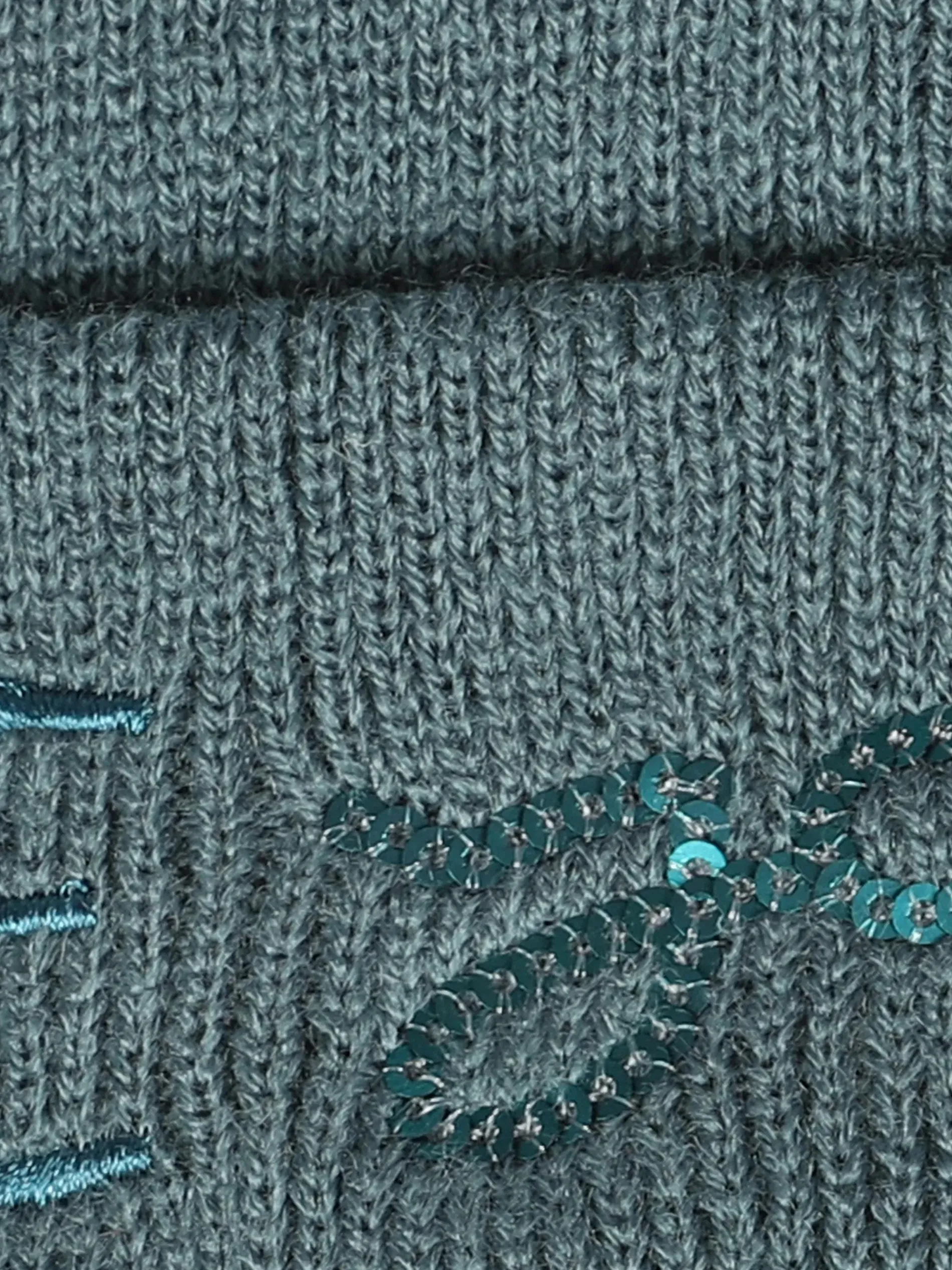 Mädchen Mütze mit Stickerei und Pailletten