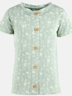 Mädchen Ripp-Shirt mit Alloverprint