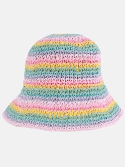 Mädchen Sonnenhut mit Streifen