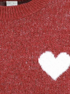 Mädchen Strickpullover mit Herzen