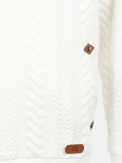 Mädchen Strukturhoodie mit Kunstlederdetails