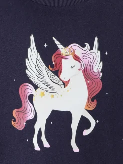 Mädchen Sweatshirt mit Einhornmotiv
