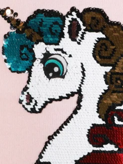 Mädchen Sweatshirt mit Einhorn - Paillettenmotiv