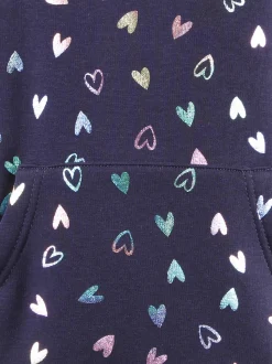 Mädchen Sweatshirt mit Herzchenprint