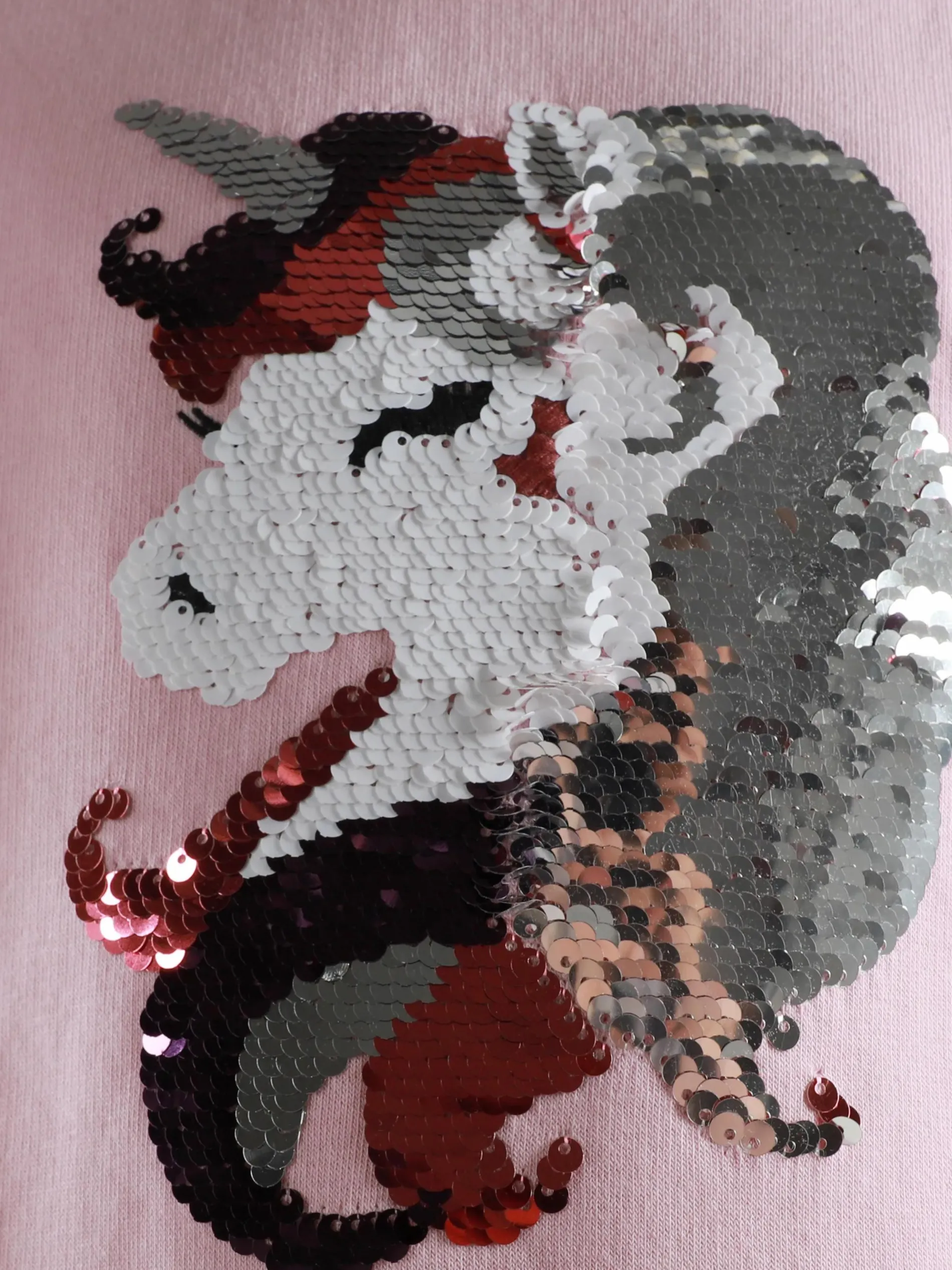 Mädchen Sweatshirt mit Pailletten-Einhornmotiv