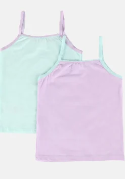 Mädchen Unterhemd mit Spaghettiträgern im 2er Pack