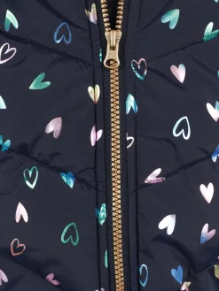 Mädchen Winterjacke mit Herzchenmotiven