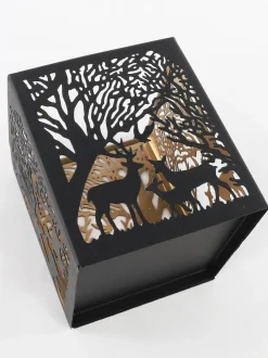 Metall Laterne mit hübschem Motiv 10x10x12cm