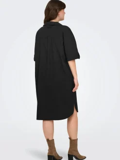 Only Carmakoma CARCOCO SS BLK SHIRT Blusenkleid