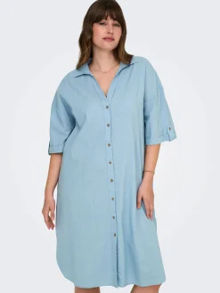 Only Carmakoma CARCOCO SS BLK SHIRT Blusenkleid