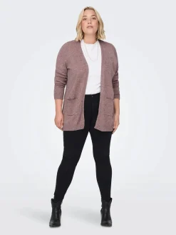 Only Carmakoma CARESLY L/S OPEN CARD Strickjacke