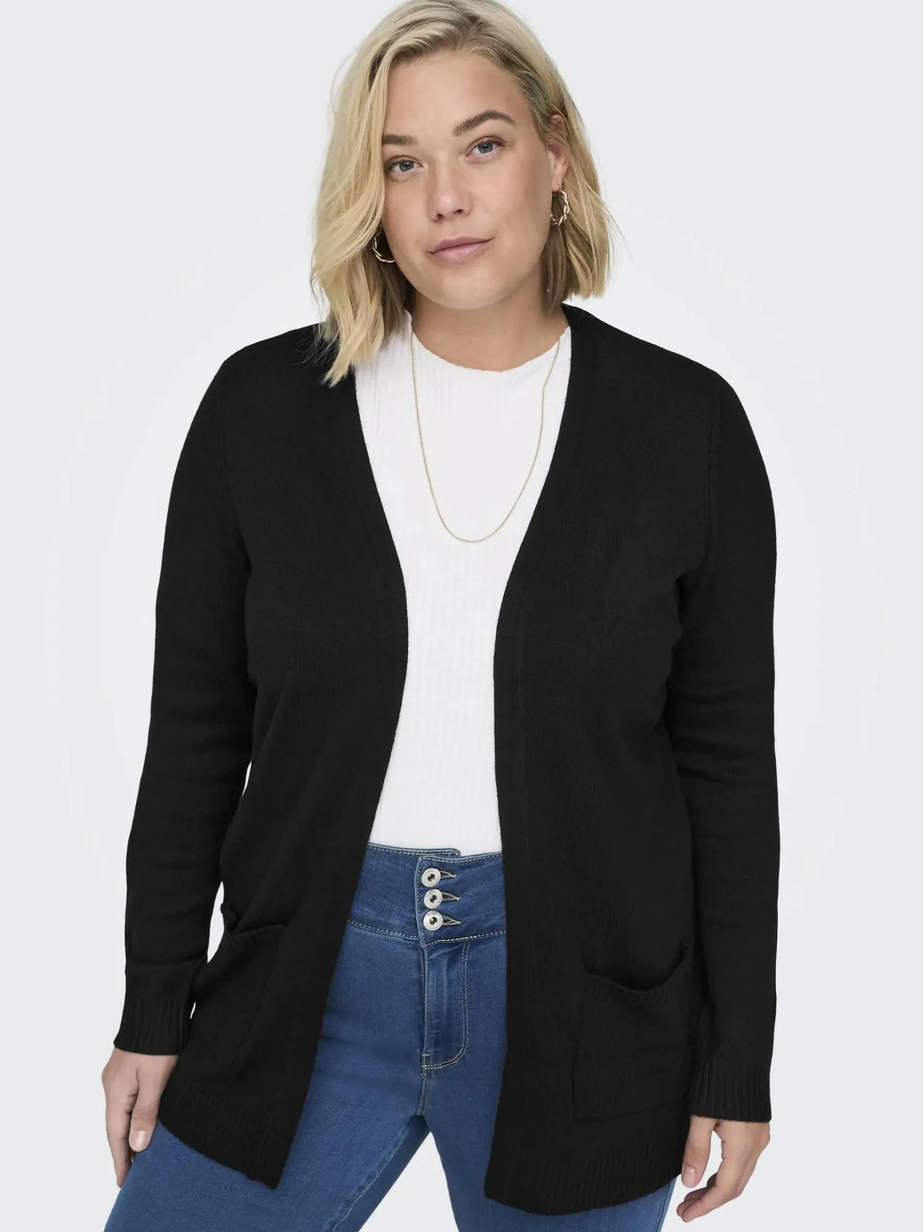 Only Carmakoma CARESLY L/S OPEN CARD Strickjacke