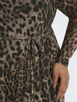 Only Carmakoma CARFOREST LIFE LS BOA Midikleid