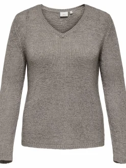 Only Carmakoma CARGEENA L/S V-NECK Strickpullover