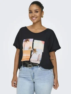 Only Carmakoma CARKETTY LIFE SS V-NE Shirt